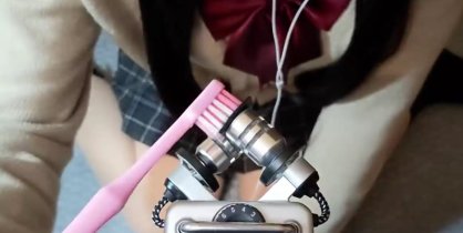 【桜みぞれ助眠】日本制服妹妹的耳朵清洁、牙刷都用上了