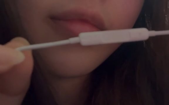 먼지ASMR 可爱舌头舔麦